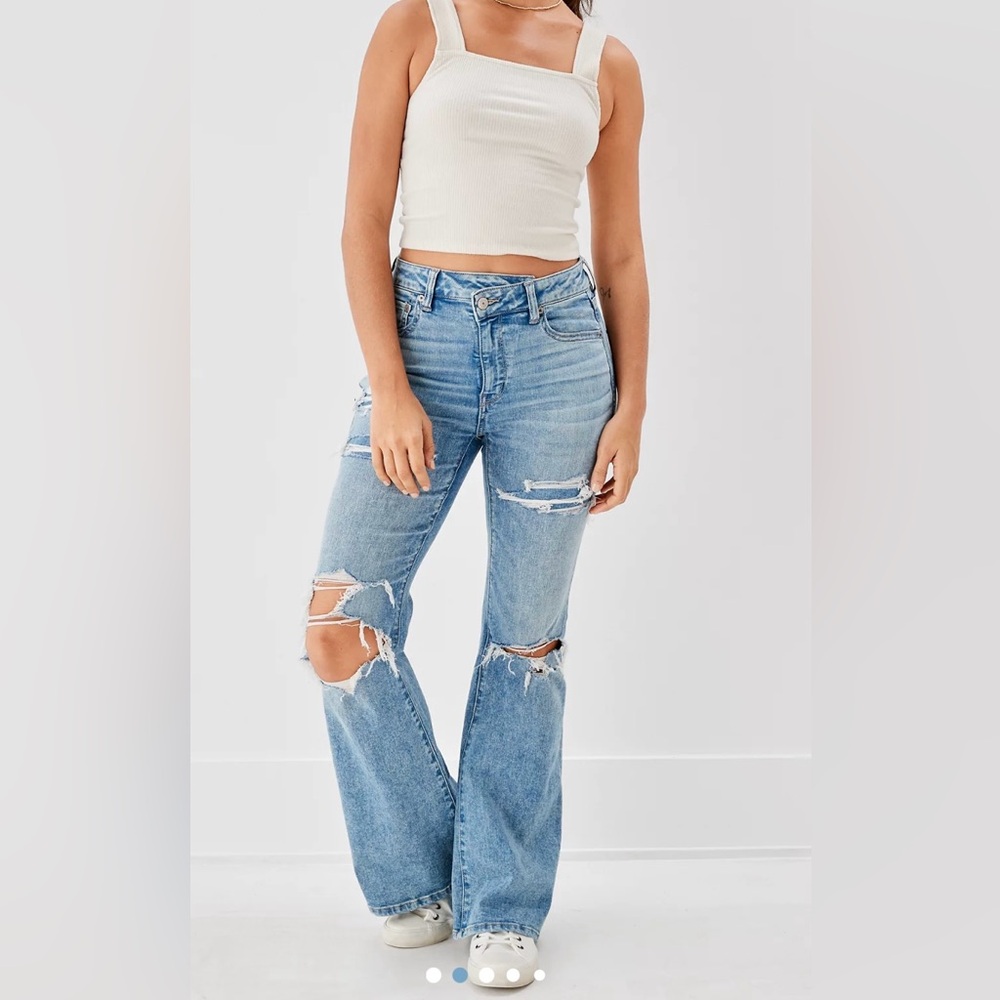 Aero high-rise flare stretch jeans size 6R NWT